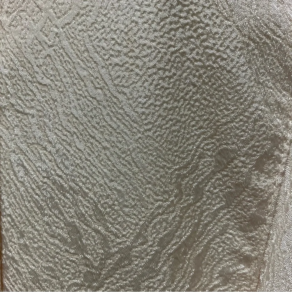 Vintage Sophisticate 80s party dress, ruffle sleeve, flounce hem, cream beige - Picture 11 of 14